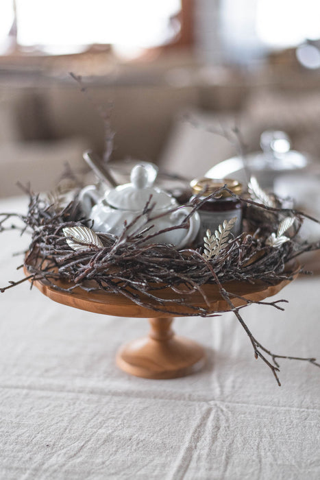 バーチツイッグリース φ23cm ブラウン/ホワイト