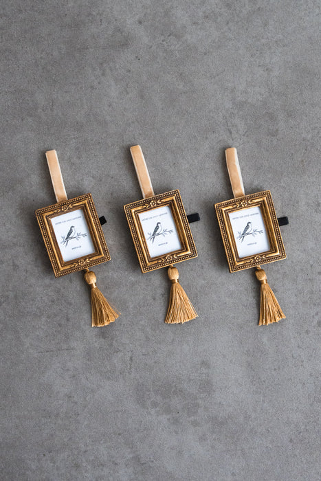 Resin Hanging Mini Frame Square | Set of 3 Mini Frame Ornaments 