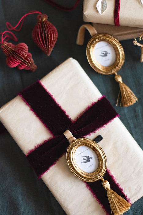 Resin hanging mini frame Oval | ミニフレームオーナメント 3個セット