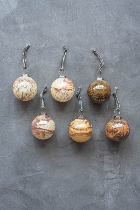 No.62 Marble 8cm | ガラスオーナメント 6個セット