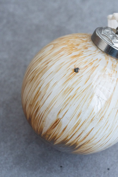 No.62 Marble 8cm | Set of 6 Glass Ornaments 