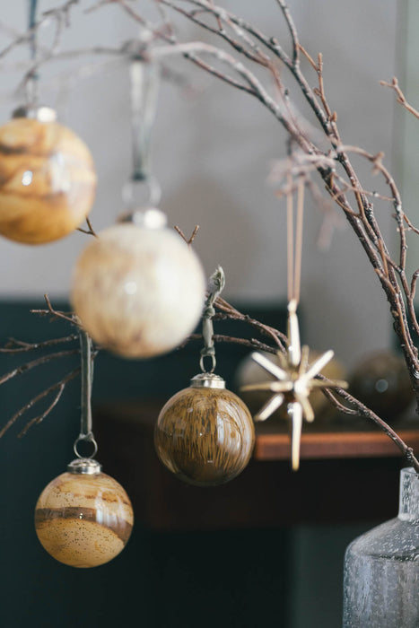 No.62 Marble 8cm | ガラスオーナメント 6個セット