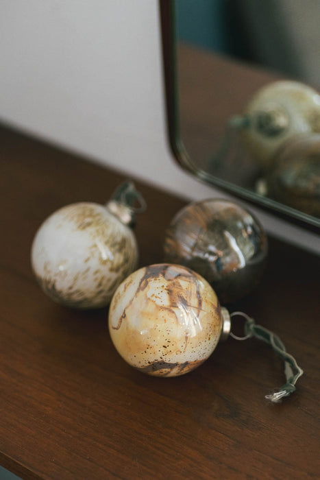 No.62 Marble 8cm | ガラスオーナメント 6個セット