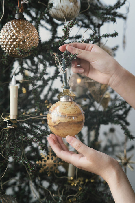 No.62 Marble 8cm | ガラスオーナメント 6個セット