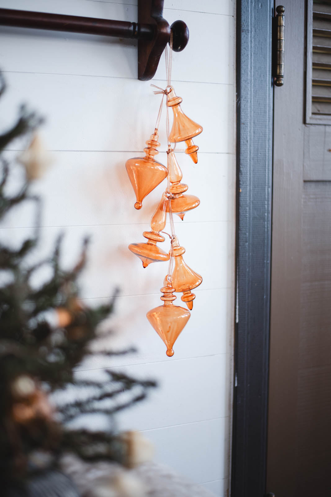 Ginger Lily ガラスオーナメント 6個セット｜縦長シルエットと