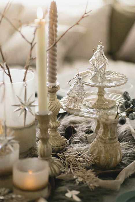 House ガラスオーナメント 4個セット – 小さな家のシルバー