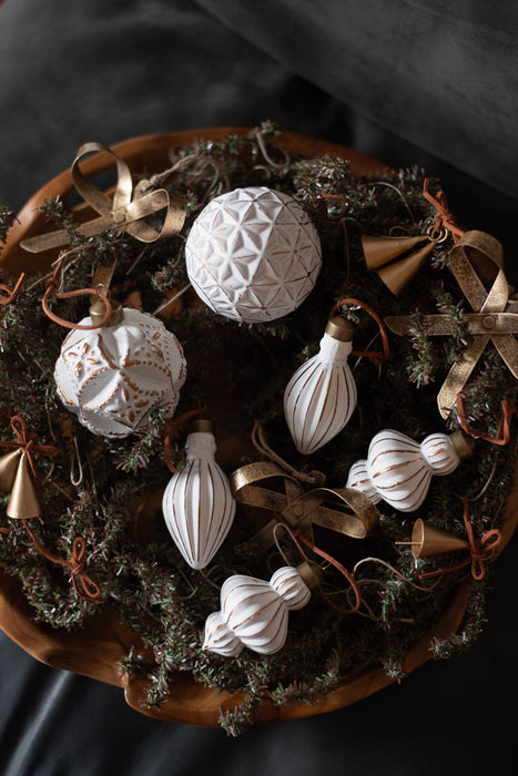 Arabica Middy Gold ガラスオーナメント 4個セット – マット