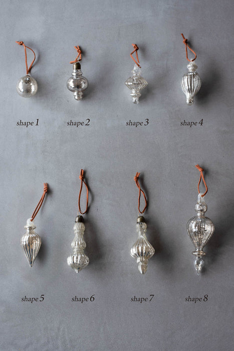 No.77 Silver Assort | ガラスオーナメント 17個セット