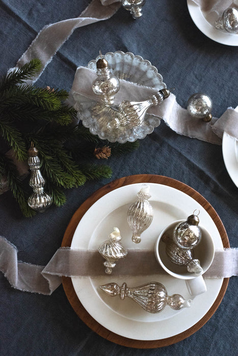 No.77 Silver Assort | ガラスオーナメント 17個セット