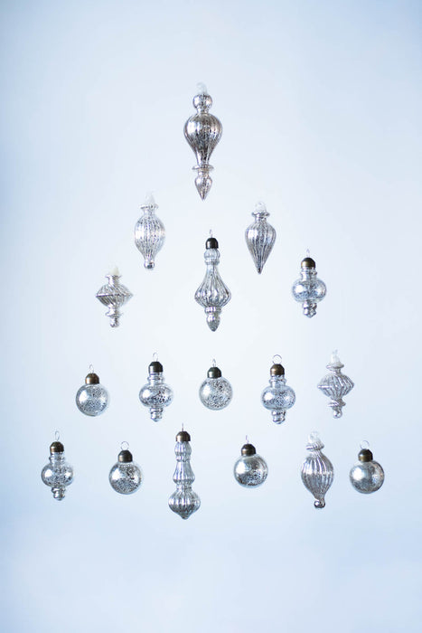 No.77 Silver Assort | ガラスオーナメント 17個セット