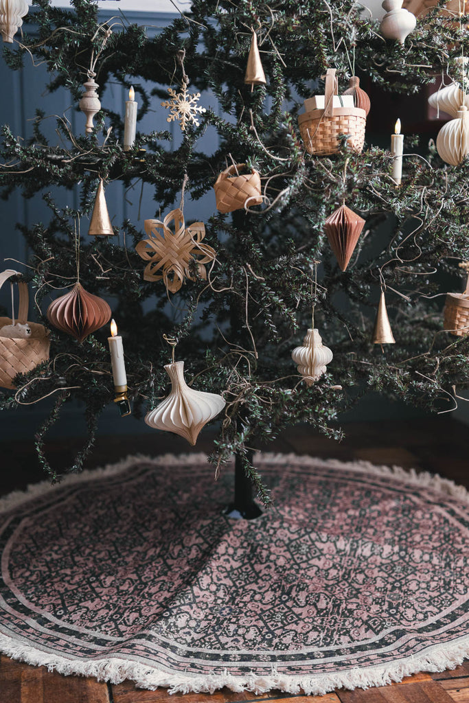 クリスマスツリースカート ネイビー 雪の結晶の刺繍 ベルベット クリスマスツリースカート ネイビー 雪の結晶の刺繍 ベルベット