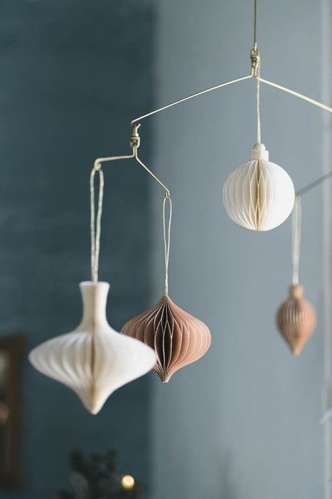 PAPIER winter sand H8-10cm | ペーパーオーナメント 6個入り