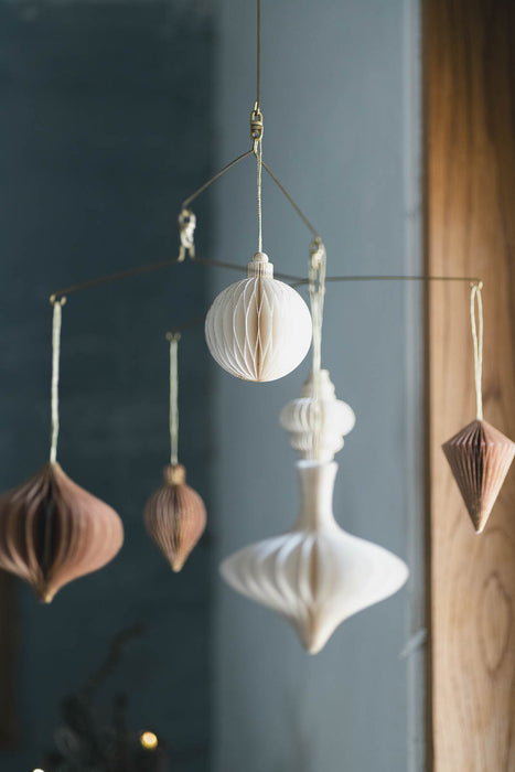 PAPIER winter sand H8-10cm | ペーパーオーナメント 6個入り