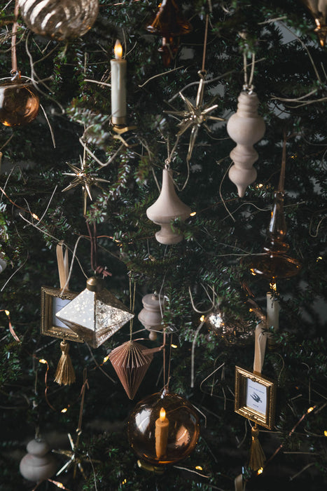 PAPIER winter sand H8-10cm | ペーパーオーナメント 6個入り