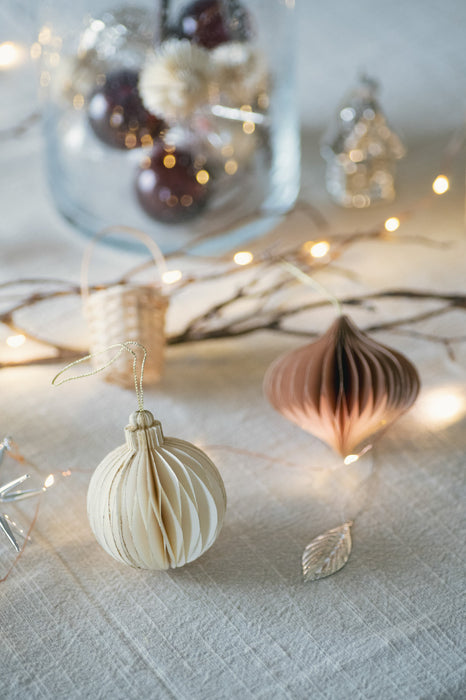 PAPIER winter sand H8-10cm | ペーパーオーナメント 6個入り