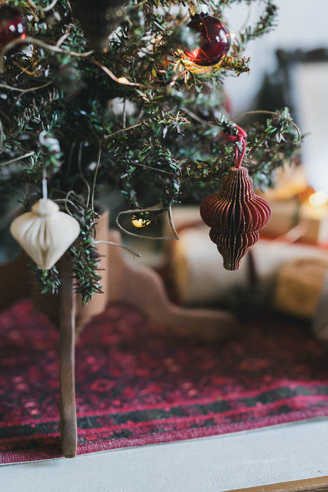 PAPIER rosy cocoa H6.5cm | ペーパーオーナメント 6個入り