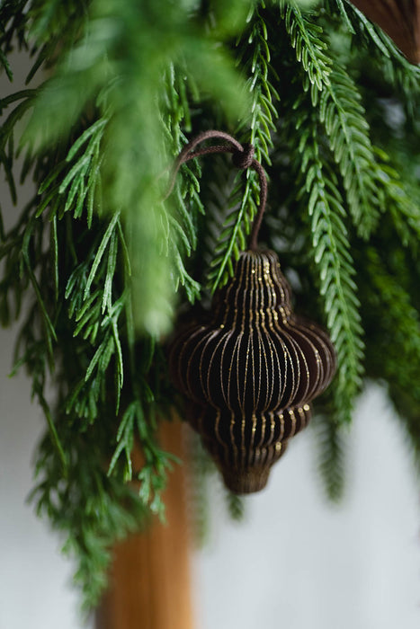 PAPIER rosy cocoa H6.5cm | ペーパーオーナメント 6個入り