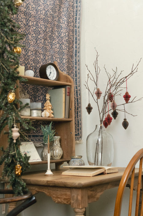 PAPIER rosy cocoa H6.5cm | ペーパーオーナメント 6個入り