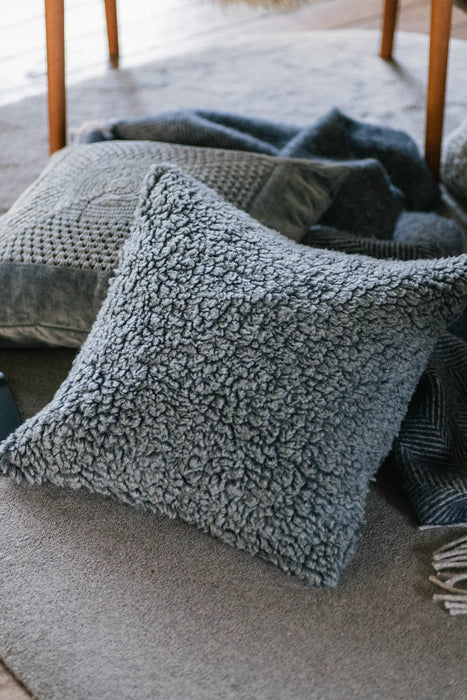 ボア&ツイード クッションカバー