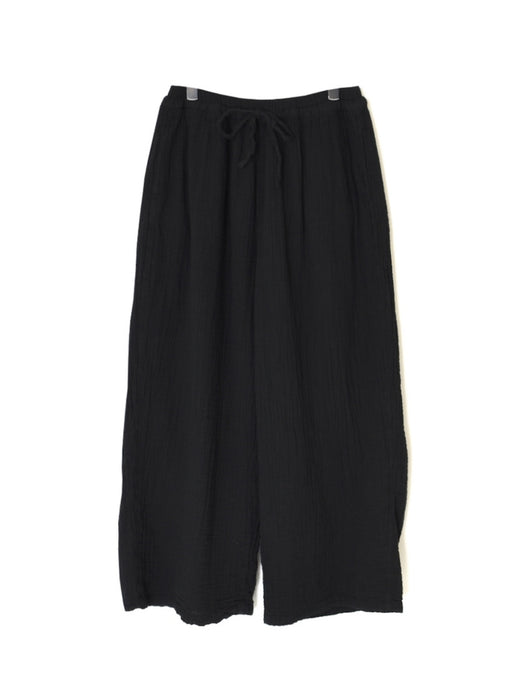 ARMEN | DOUBLE GAUZE PLAIN GATHERED EASY PANTS WITH LINING