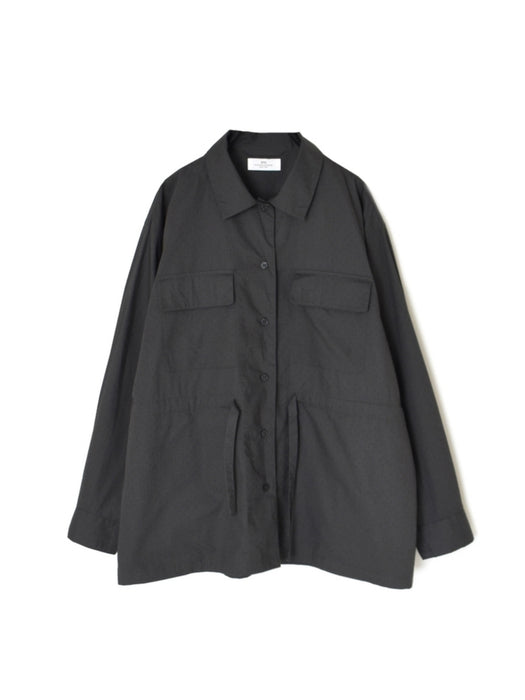 SOIL | 40s POPLIN DOT PRINT REGULAR COLLAR FLAP POCKET SHIRT