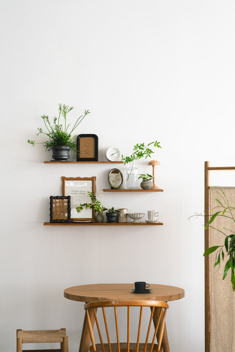 Teak Classic shelf | Shelf with integrated shelf bracket