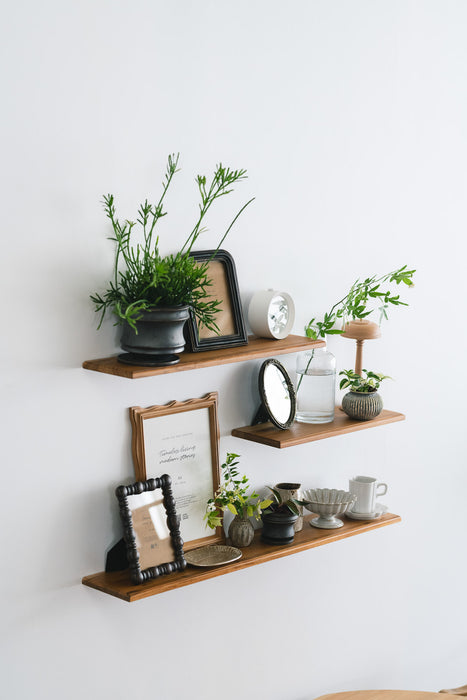 Teak Classic shelf | Shelf with integrated shelf bracket
