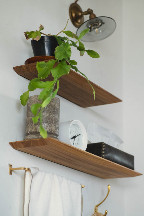 Teak Thin shelf | 棚受け一体型シェルフ