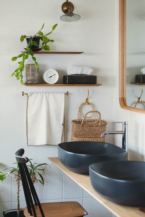 Teak Thin shelf | 棚受け一体型シェルフ