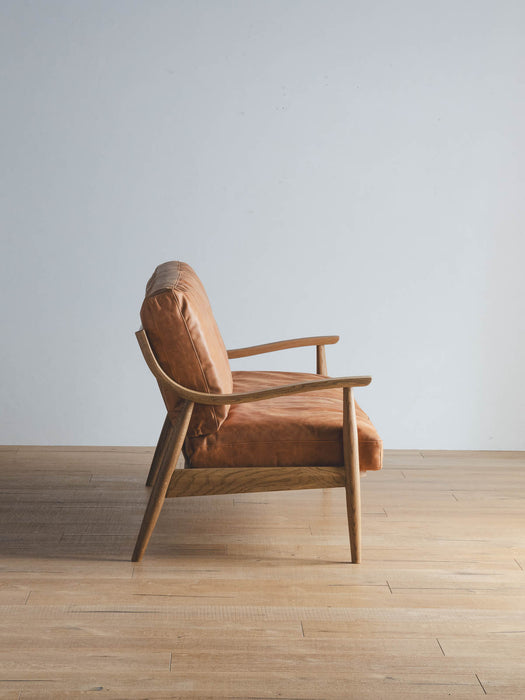 【アウトレット】Flow 2.5P ソファ オイルレザー（キャメル）