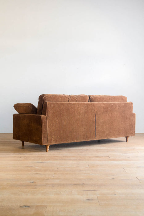 [Outlet] Gino 3-Seater Corduroy Sofa (Brown) 