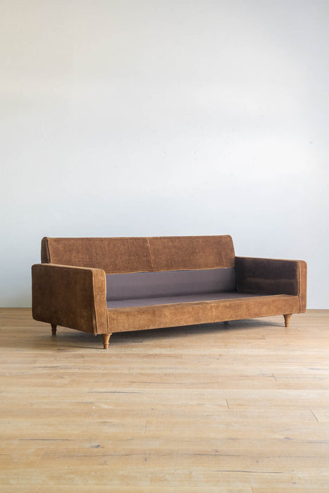 [Outlet] Gino 3-Seater Corduroy Sofa (Brown) 