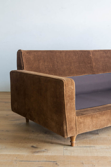 [Outlet] Gino 3-Seater Corduroy Sofa (Brown) 