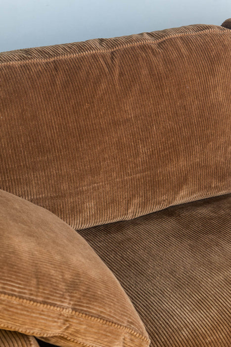 [Outlet] Gino 3-Seater Corduroy Sofa (Brown) 