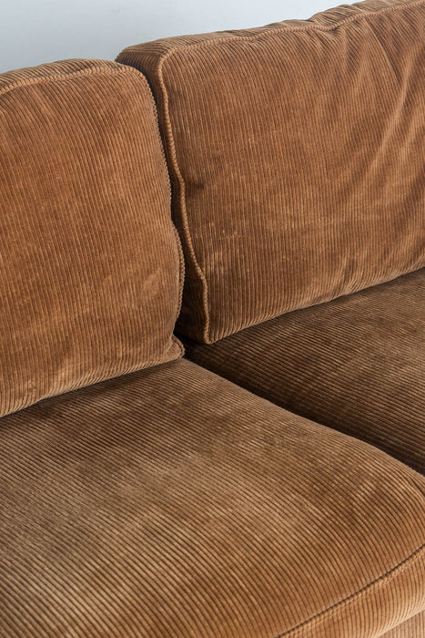 [Outlet] Gino 3-Seater Corduroy Sofa (Brown) 