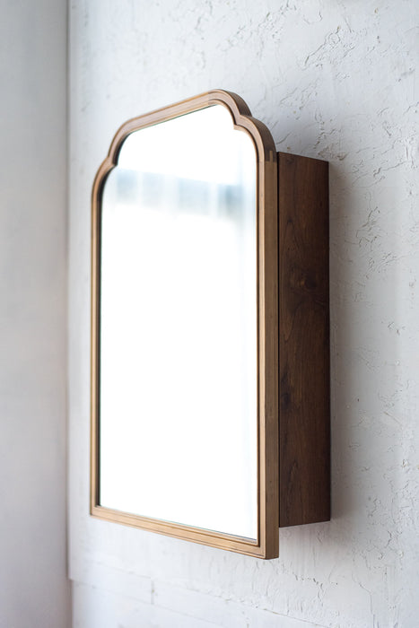 Wood arch キャビネットミラー