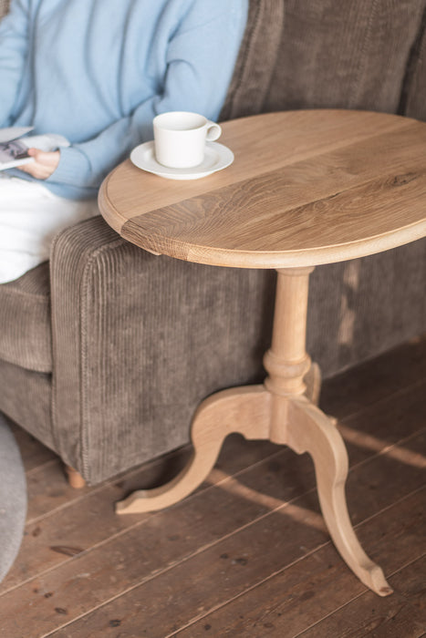 Oak Oval Side Table