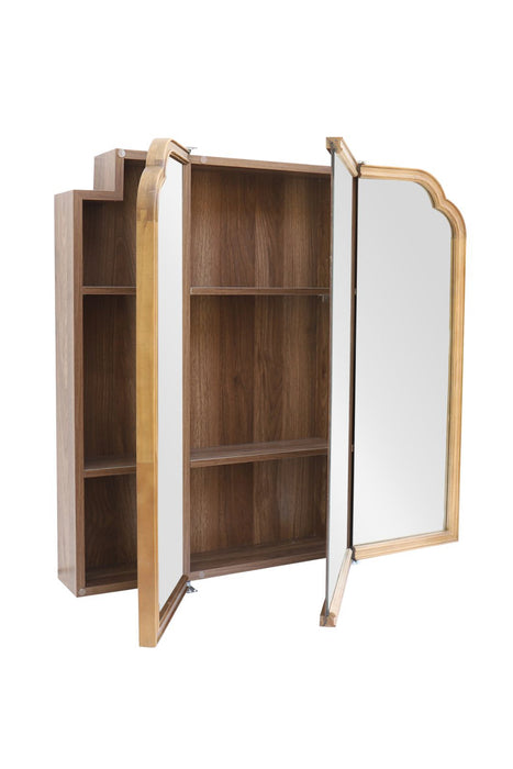 Wood arch 3ドアキャビネットミラー 850