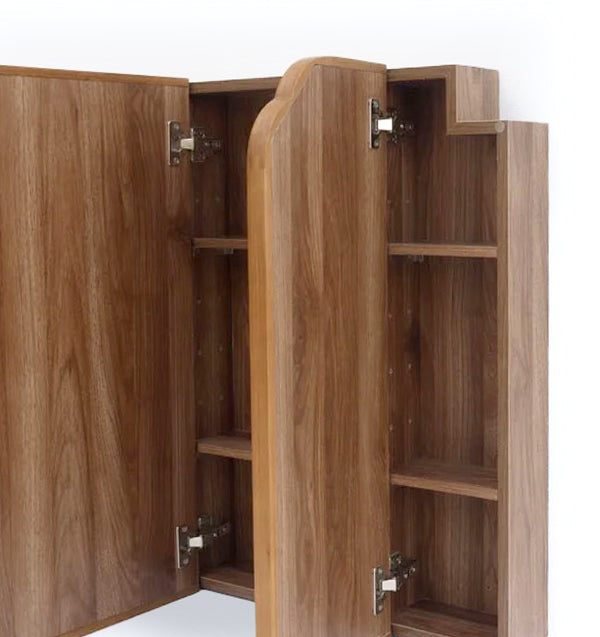 Wood arch 3-door cabinet mirror 850 