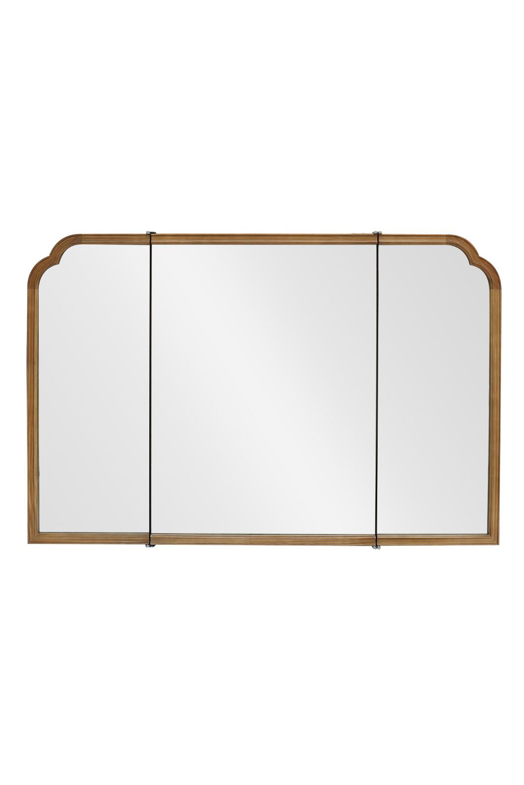 Wood arch（ウッドアーチ）3ドアキャビネットミラー 1150｜木製3面鏡