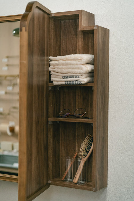 Wood arch キャビネットミラー 1150