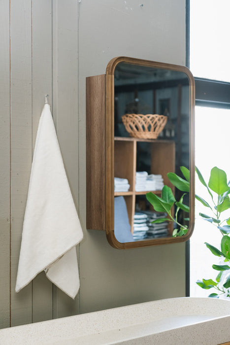 Wood curve キャビネットミラー