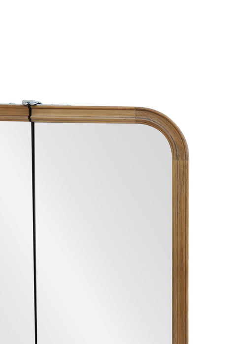 Wood curve 3ドアキャビネットミラー 850