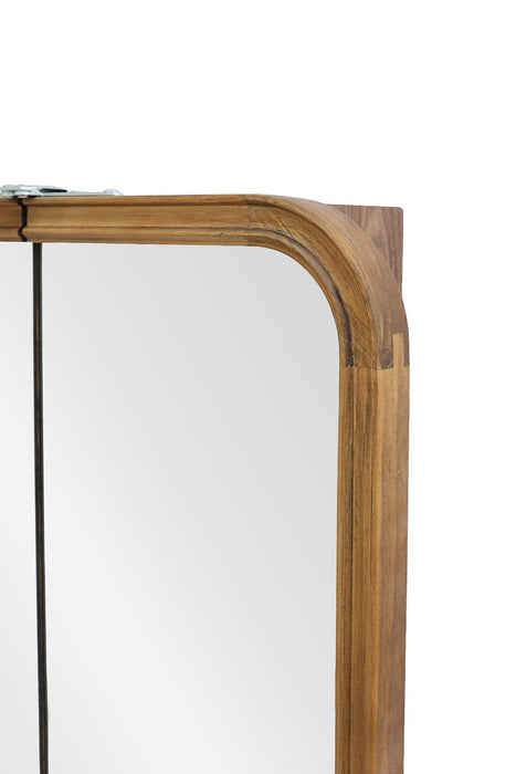 Wood curve 3ドアキャビネットミラー 850