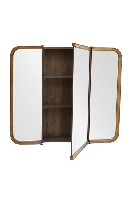Wood curve 3ドアキャビネットミラー 850