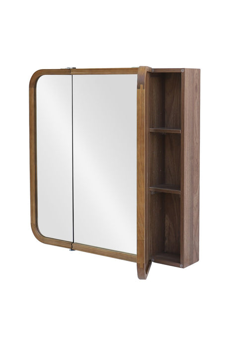 Wood curve 3ドアキャビネットミラー 850