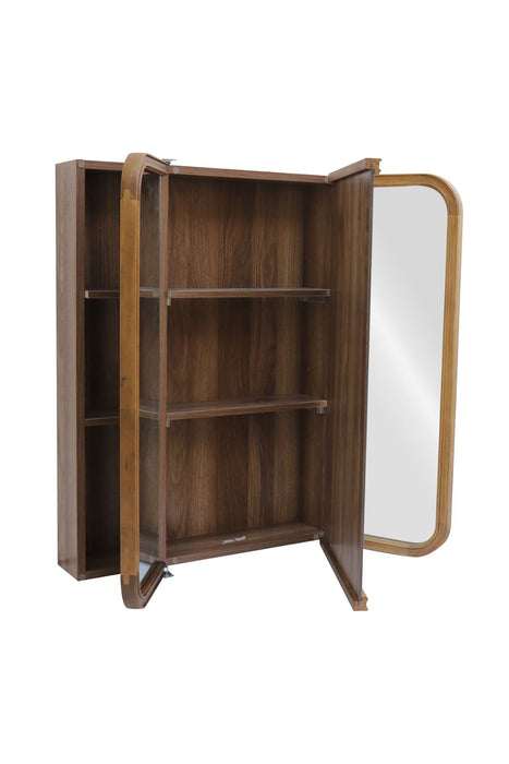 Wood curve 3ドアキャビネットミラー 850