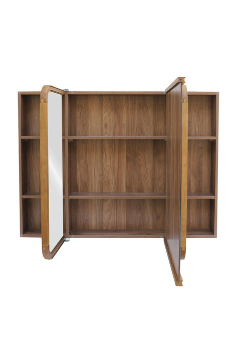 Wood curve 3ドアキャビネットミラー 1150