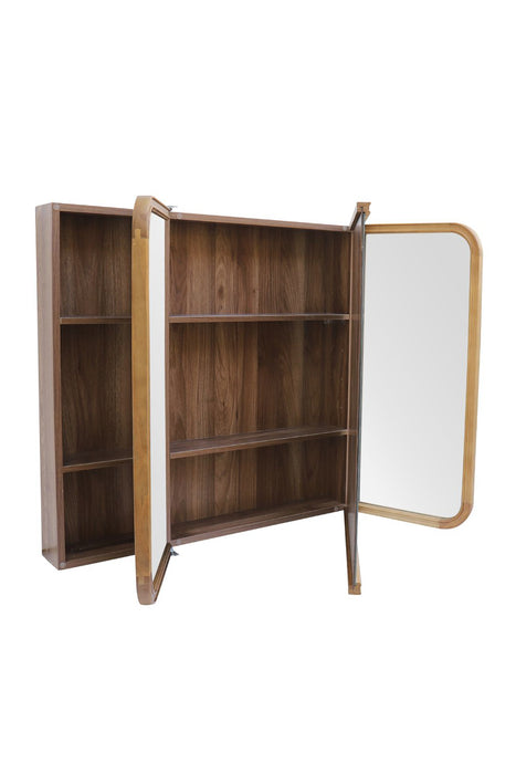 Wood curve 3ドアキャビネットミラー 1150
