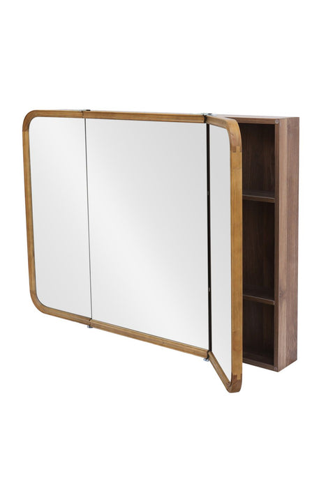 Wood curve 3ドアキャビネットミラー 1150